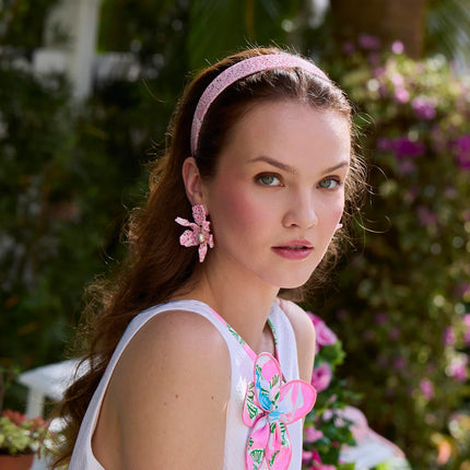 TERRAZZO BLUSH SMALL PEARL LILY EARRINGS