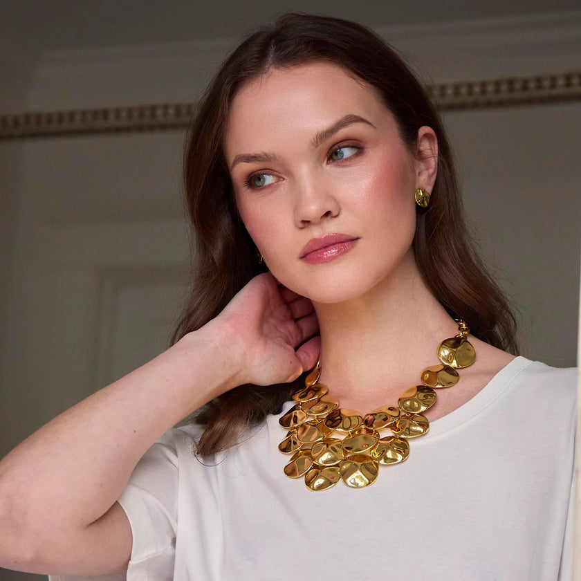 GOLD SOCIALITE BIB NECKLACE