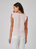 LINEN RUFFLE SLEEVE TOP