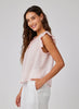 LINEN RUFFLE SLEEVE TOP
