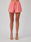 LINEN RUFFLE WAIST SHORT