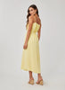 LINEN SHIRRED MAXI DRESS