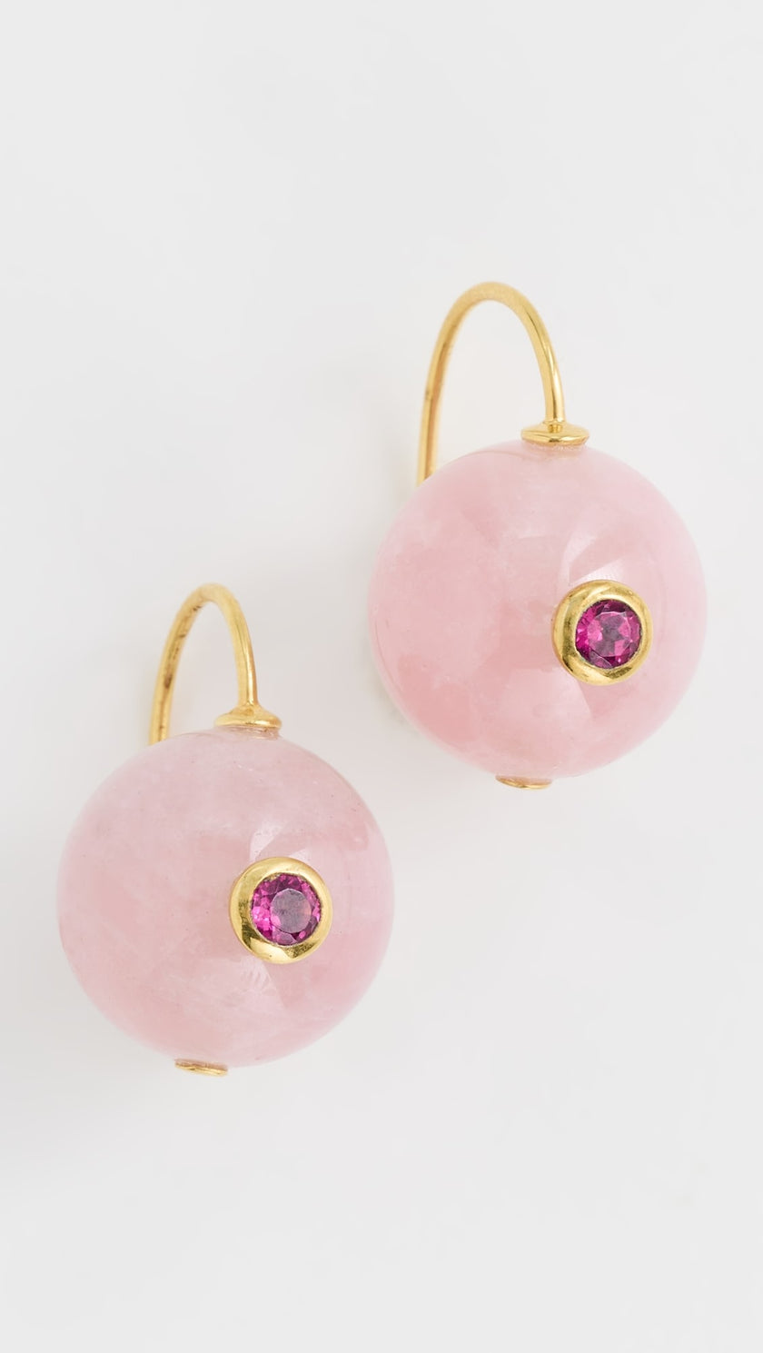 COMET EARRINGS IN MADAGASCAR ROSE