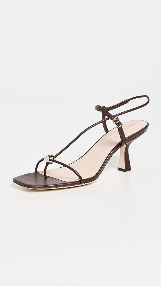 TRIANA LEATHER MID HEEL SANDAL