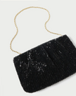 BRIT BLACK SEQUIN FLAT CLUTCH