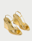 MARREN GOLD LEATHER WEDGE