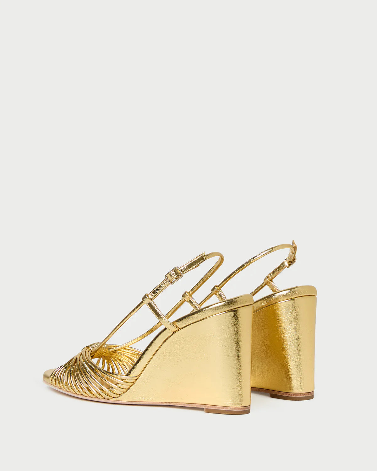 MARREN GOLD LEATHER WEDGE