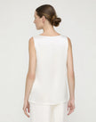 NOIR SATIN SLEEVELESS BLOUSE