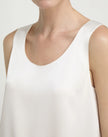 NOIR SATIN SLEEVELESS BLOUSE