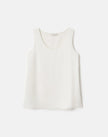 NOIR SATIN SLEEVELESS BLOUSE