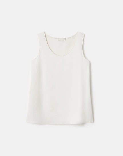 NOIR SATIN SLEEVELESS BLOUSE