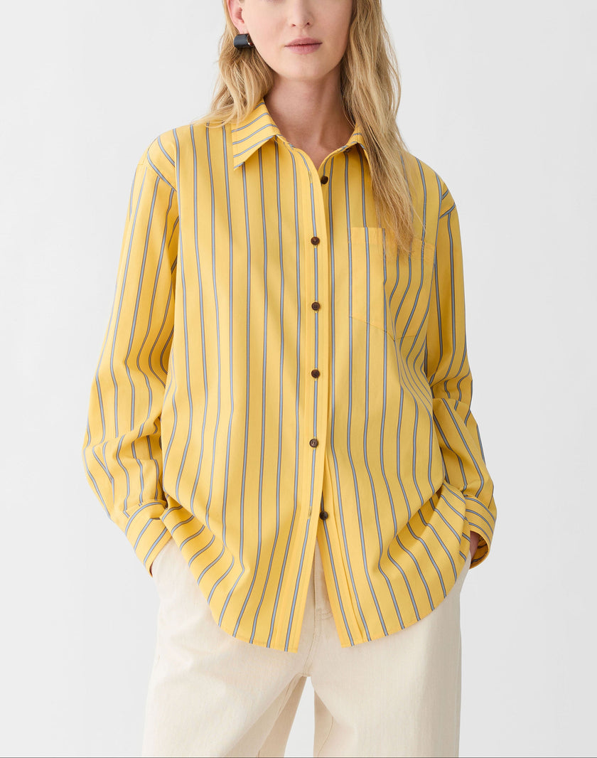STRIPED COTTON OVERSIZED SHIRT