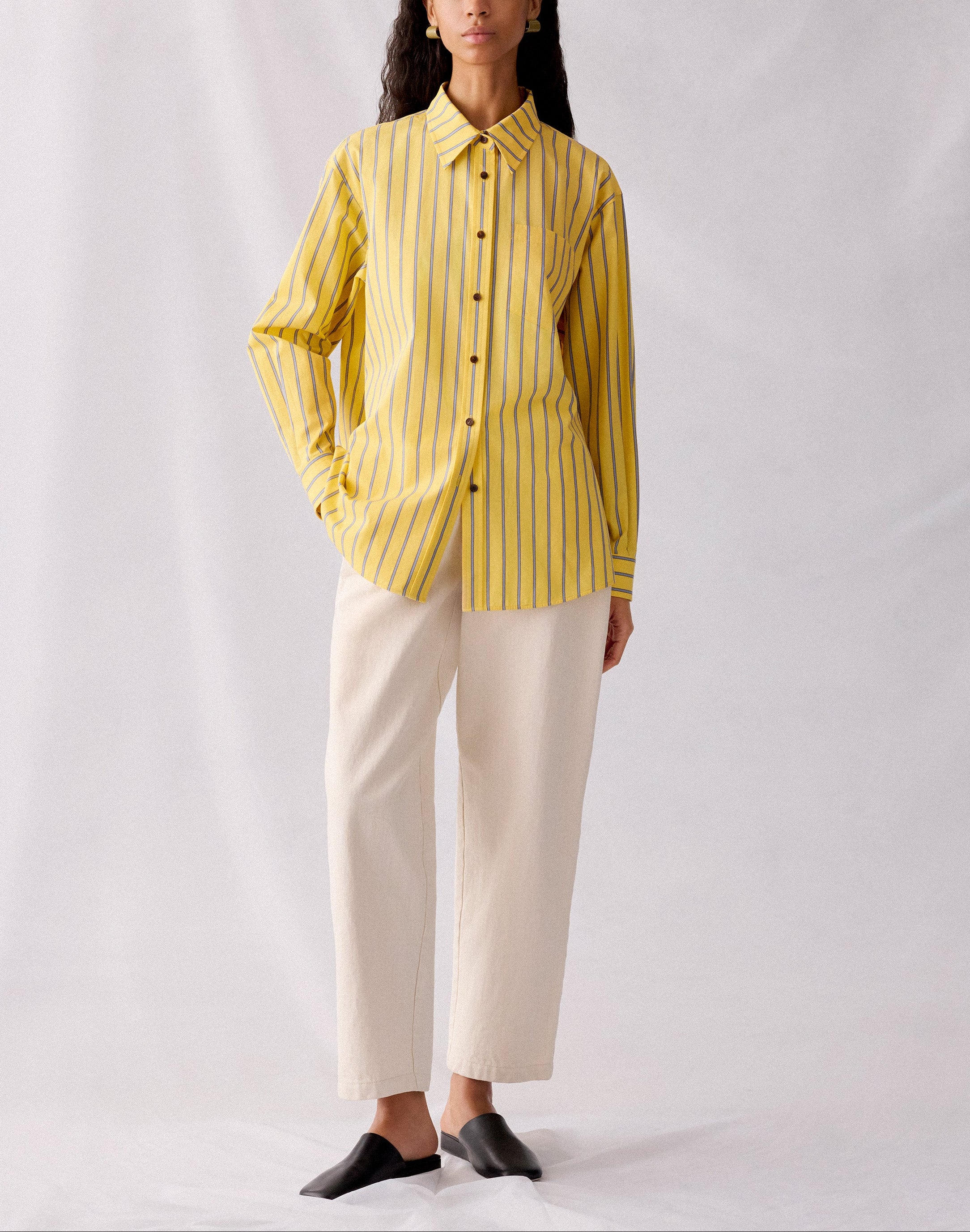 STRIPED COTTON OVERSIZED SHIRT
