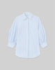 PINSTRIPE COTTON BALLOON SLEEVE SHIRT