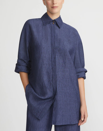 ORGANIC LINEN OVERSIZED PORTRAIT SHIRT