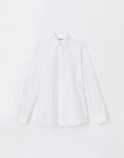 BAROQUE EMBROIDERED ORGANIC COTTON POPLIN SHIRT