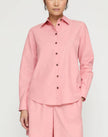 SLUBBED COTTON BUTTON DOWN SHIRT
