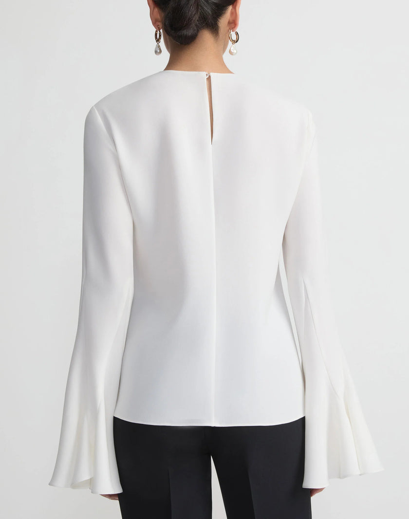 GODET SLEEVE BLOUSE