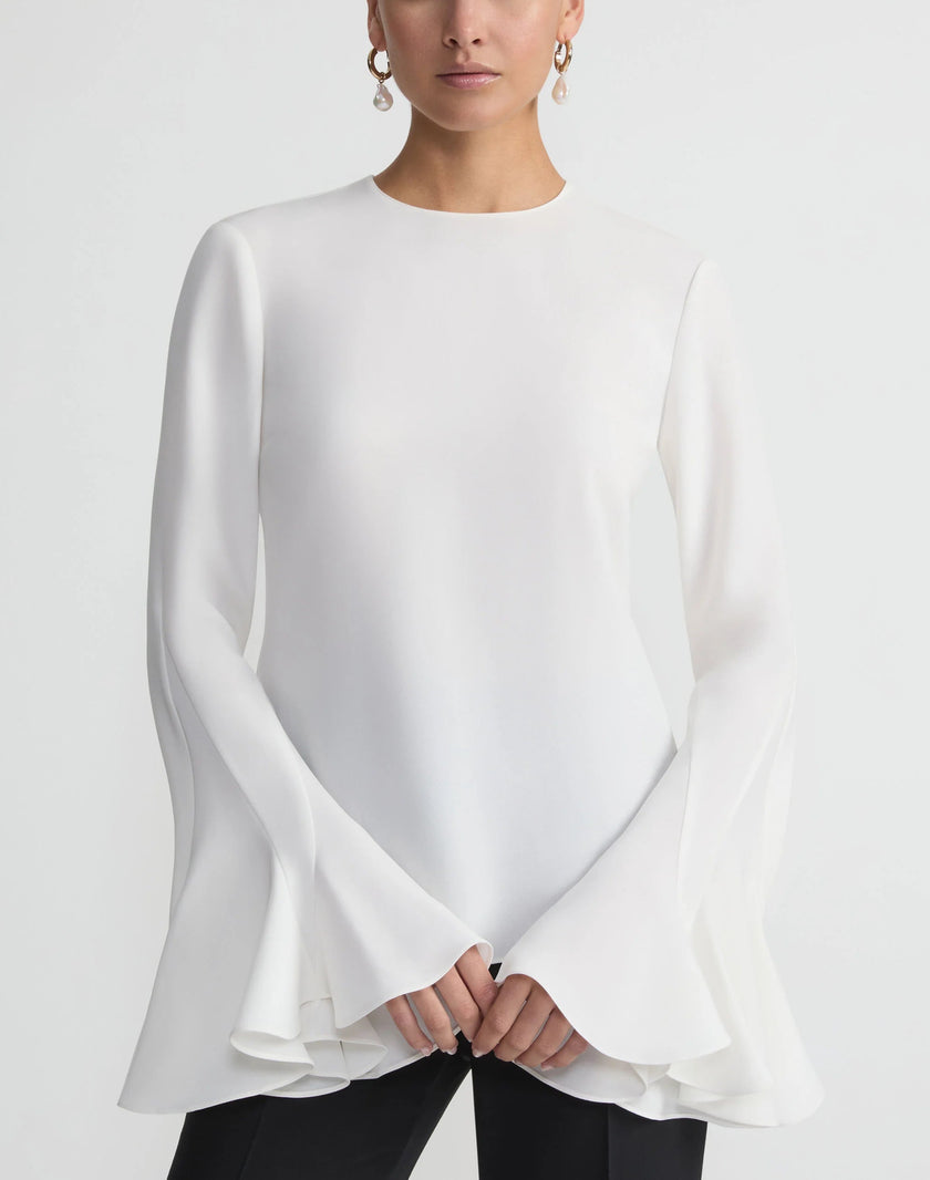 GODET SLEEVE BLOUSE