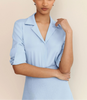 ORGANIC SILK STRETCH GEORGETTE COLLARED BLOUSE