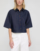 LIGHTWEIGHT DENIM CROPPED SHIRT
