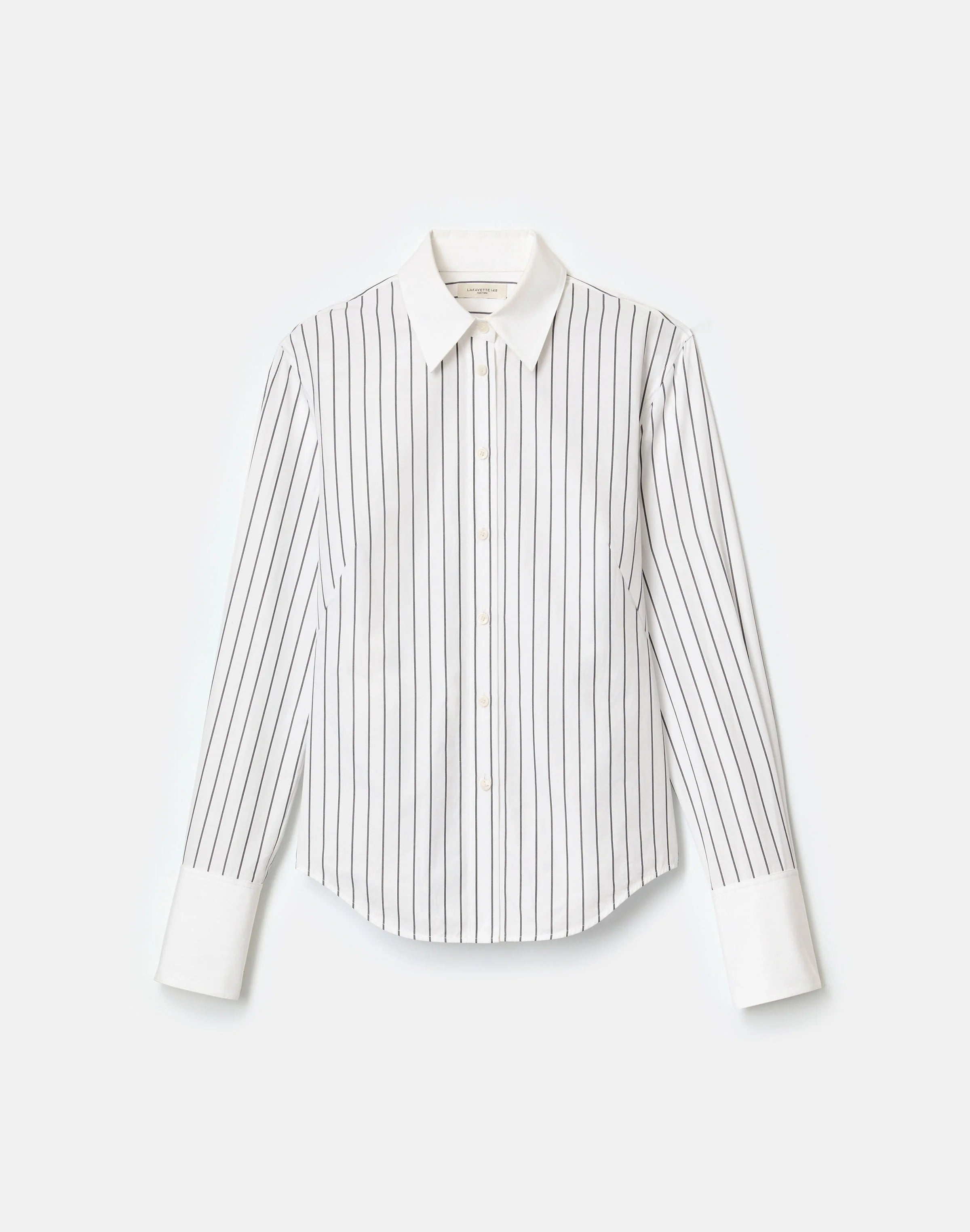 STRIPED COTTON POPLIN FITTED SHIRT