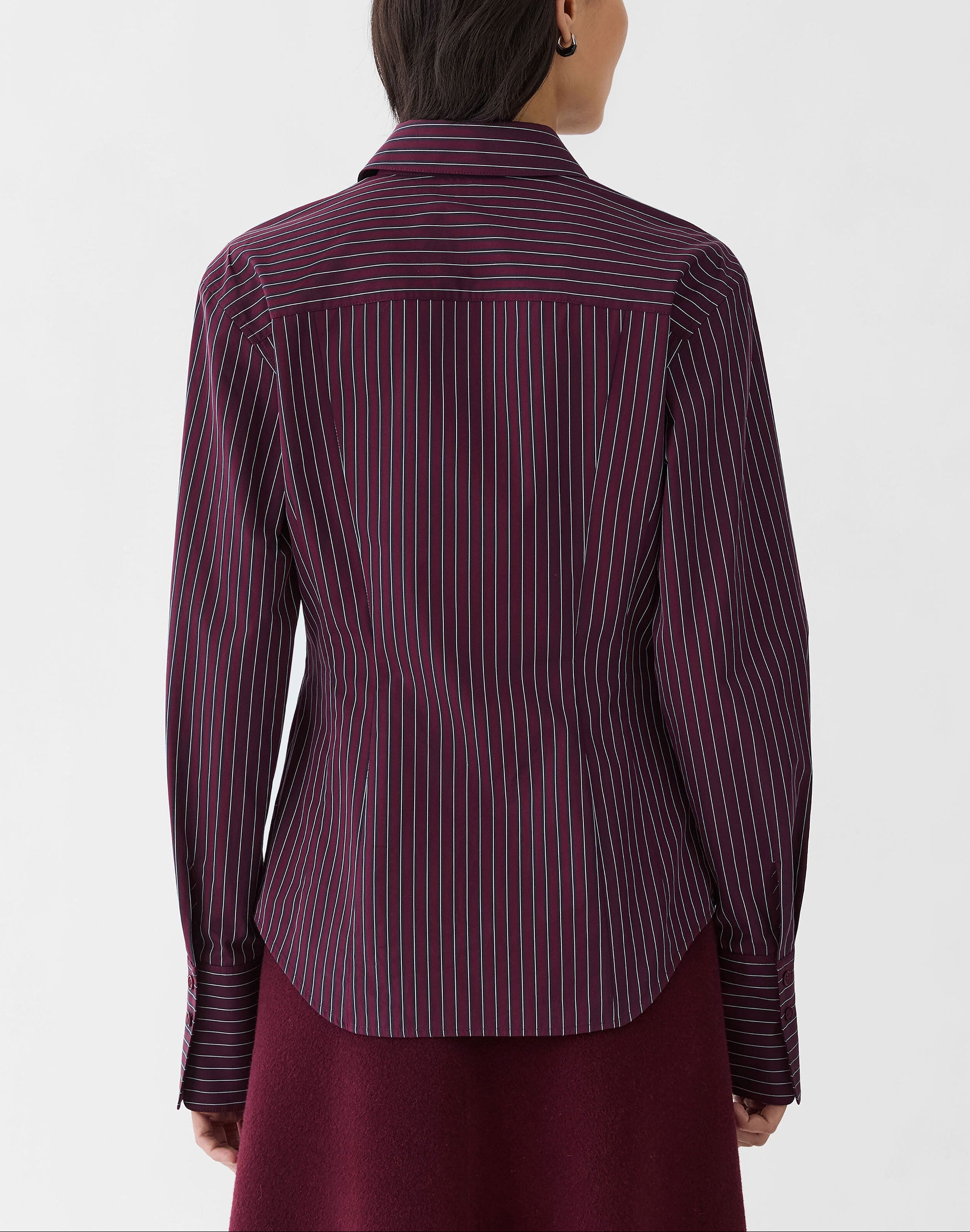 PINSTRIPE COTTON FITTED SHIRT