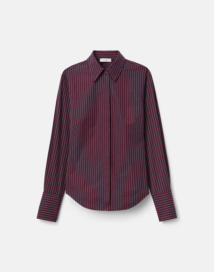 PINSTRIPE COTTON FITTED SHIRT