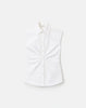 ORGANIC COTTON POPLIN PLEATED WAIST SHIRT