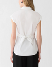 ORGANIC COTTON POPLIN WRAP SHIRT
