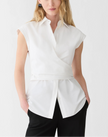 ORGANIC COTTON POPLIN WRAP SHIRT