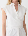 ORGANIC COTTON POPLIN WRAP SHIRT
