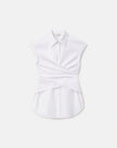 ORGANIC COTTON POPLIN WRAP SHIRT