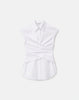 ORGANIC COTTON POPLIN WRAP SHIRT