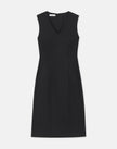 RESPONSIBLE STRETCH WOOL VNECK SHEATH DRESS