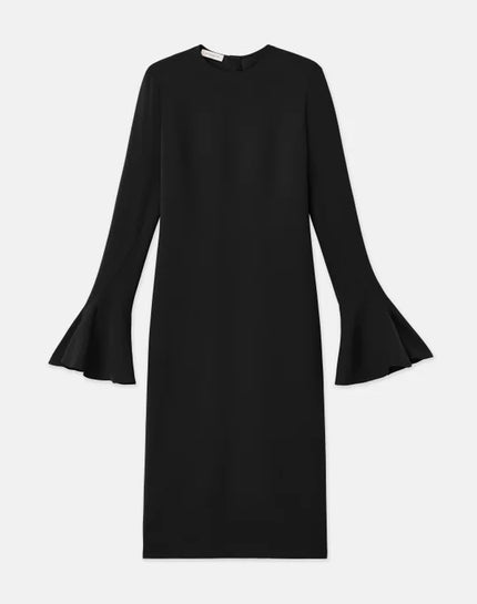 RESPONSIBLE FINESSE CREPE GODET SLEEVE DRESS