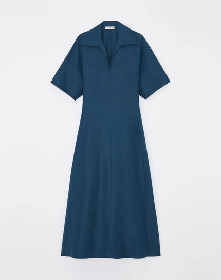 SILK LINEN POPOVER DRESS