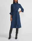 RESPONSIBLE FINNESSE CREPE BUTTONED SPLIT CUFF SHIRTDRESS