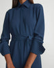 RESPONSIBLE FINNESSE CREPE BUTTONED SPLIT CUFF SHIRTDRESS