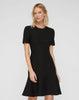 WOOL SILKCREPE SHORT SLEEVE DRESS
