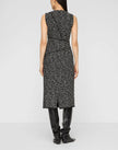 WOOL COTTON BOUCLE TWEED SLEEVELESS SHEATH DRESS