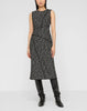 WOOL COTTON BOUCLE TWEED SLEEVELESS SHEATH DRESS