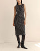 WOOL COTTON BOUCLE TWEED SLEEVELESS SHEATH DRESS