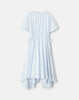 TRAVEL COTTON GATHERED TIE MIDI DRESS