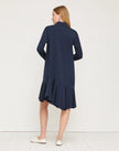 STRETCH COTTON ASYMMETRIC SHIRTDRESS