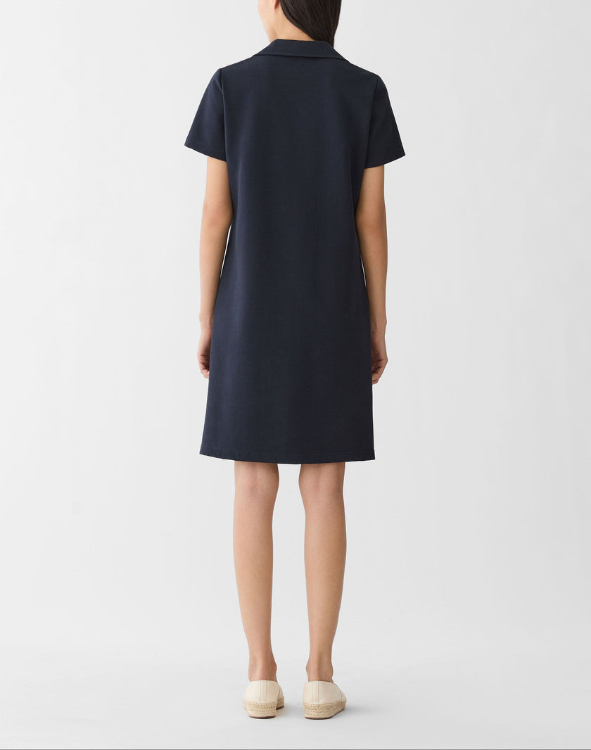 COTTON PIQUE JERSEY SHORT POLO DRESS