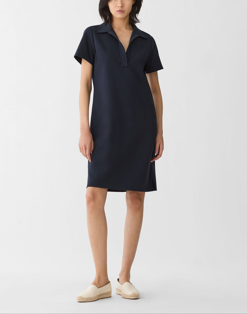 COTTON PIQUE JERSEY SHORT POLO DRESS