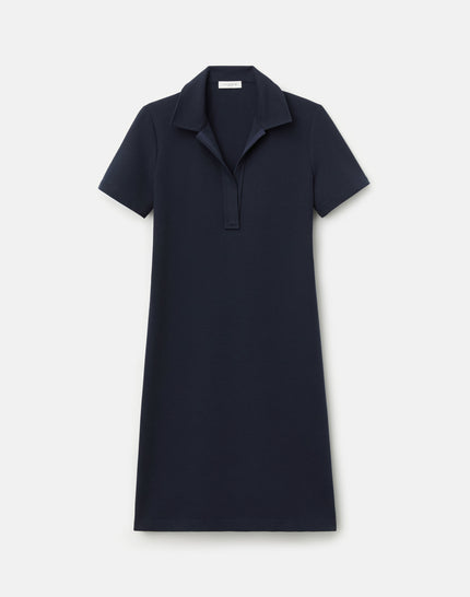 COTTON PIQUE JERSEY SHORT POLO DRESS