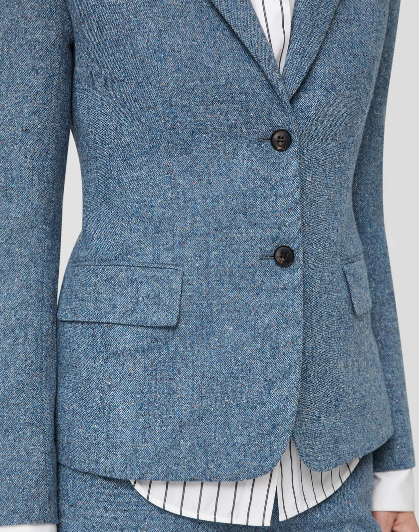 DONEGAL TWEED BUTTON FITTED BLAZER
