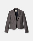 PIXELATED WOOL TWILL CROPPED BOYFRIEND BLAZER
